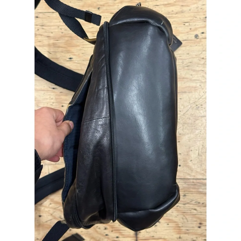 Tumi Alpha Bravo Knox leather backpack
